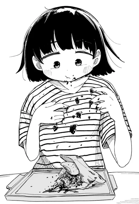 ハンバーガー食べるのヘタクソ女子 