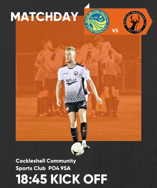 WhiteleyWFC's tweet photo. GAME DAY⚪️⚫️

First game of the 2022/23 season see us travel to @FCMeonMilton

Always a big game between the two sides, a few new faces and some very familiar. 

Get down to Cockleshell Community Sports Club, PO4 9SA and support the lads. 18:45pm Kick Off. https://t.co/QVTtKgdles