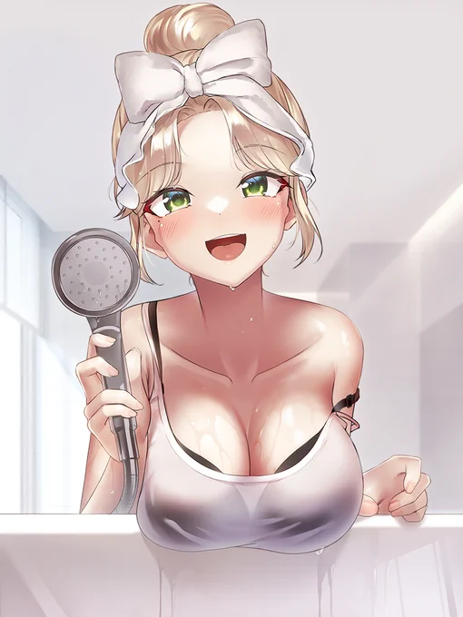 「猫さん、お風呂に入る時間です～」 