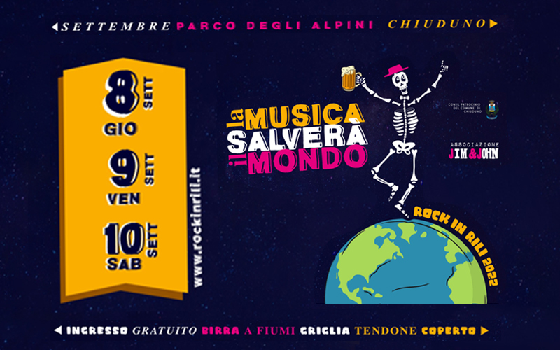 AllternativeIT's tweet photo. Rock in Rili 2022
8-9-10 Settembre
----
at Parco degli Alpini #Chiudono
#rockinrili #funk #soul #indierock #reggae #punk #rocknroll #punkoi #rockinrilichiudono
____
𝒐𝒏 𝑨𝑳𝑳𝒕𝒆𝒓𝒏𝒂𝒕𝒊𝒗𝒆 >> https://t.co/C1QYpX3FXN
#music #webzine #allternative_it https://t.co/FEXkfyZKSc