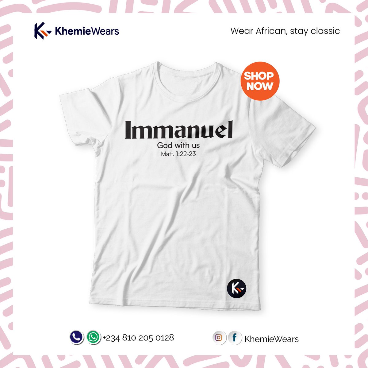 Khemiewears's tweet photo. Names of God on Tees😍😍
Available in other colours. You can also send a DM with your preferred name on your Tee. 
Price: #4000
#faithbasedtees #tshirt #tshirtprinting #namesofGod #God https://t.co/dSeTE6YCGf