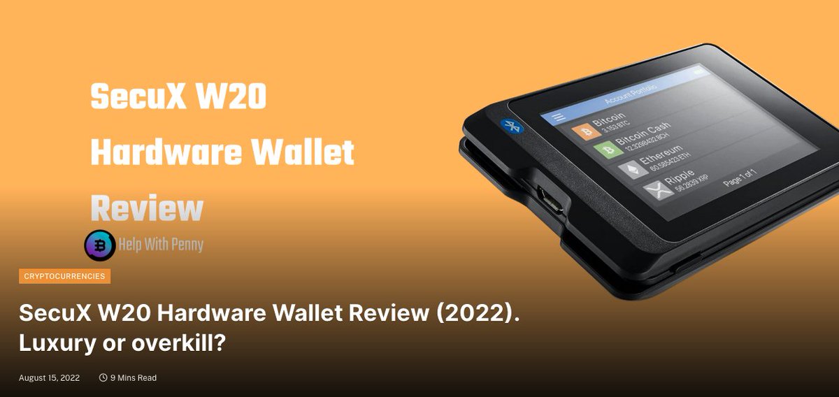 SecuXwallet's tweet image. Time to take your crypto off the #exchange and transfer them into your own possession by having a secure hardware wallet!

😉 Better safe than sorry! Have total control of your #crypto today! It’s easy! @HelpWithPenny_ 

▶️  helpwithpenny.com/secux-w20-wall…
