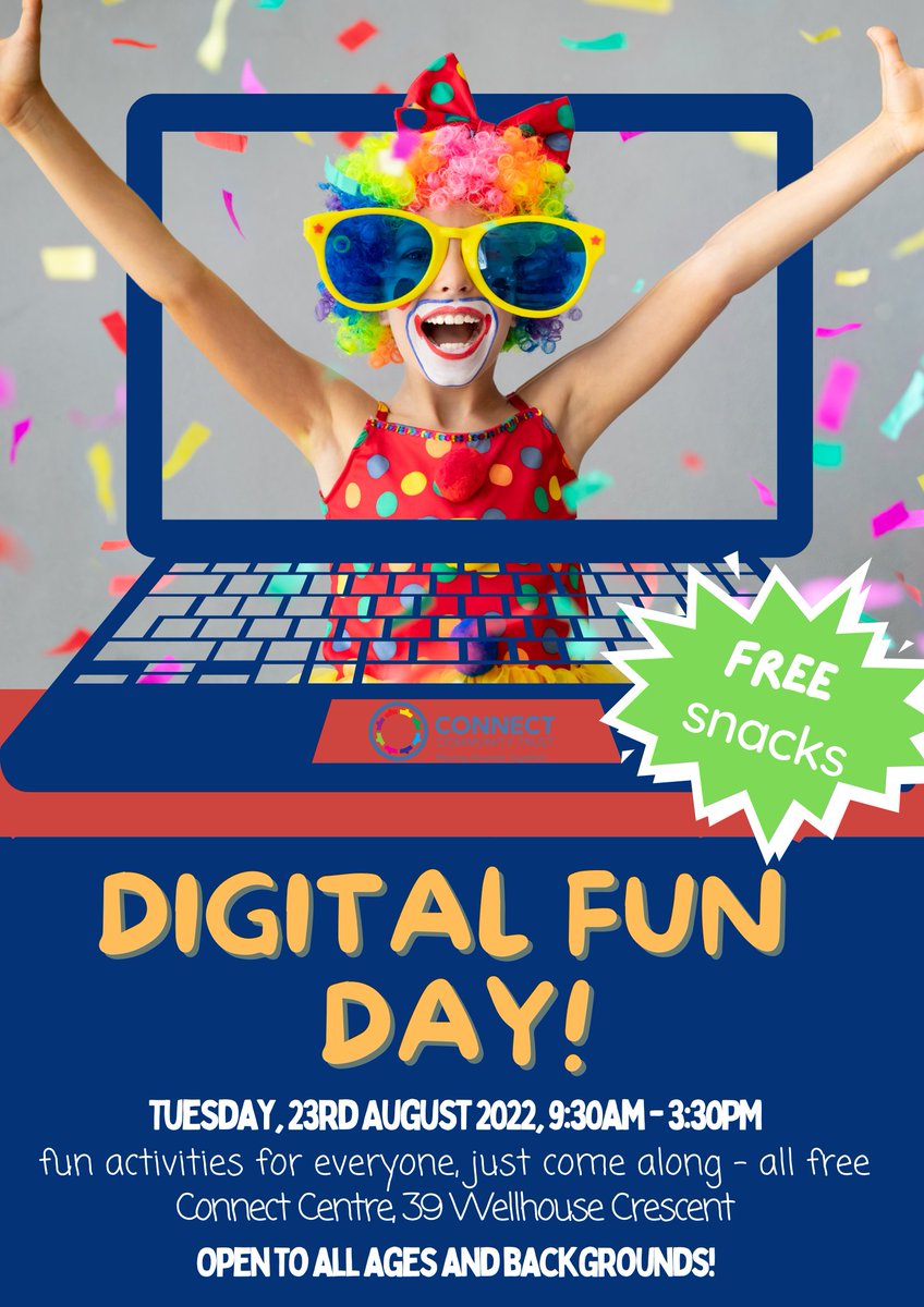 CCT_Digital's tweet image. Look at all the free activities at our digital fun day coming up next week! Join us for some laughs and free snacks 😍
#digitalinclusion @TrustConnect