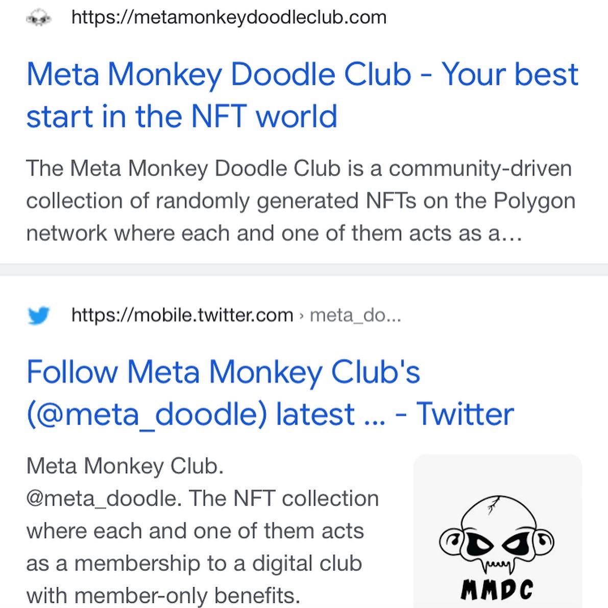Hello Meta Monkeys 🙊❤️

Exciting news for us! We managed to secure ourself some good SEO scoring 🐵❤️

What is SEO?

This means that our website will be shown first to all people that google our project 🐵❤️

#NFTs #NFTCommunity #NFT #NFTshill #SEO #nftart #NFTGiveaway #NFTart