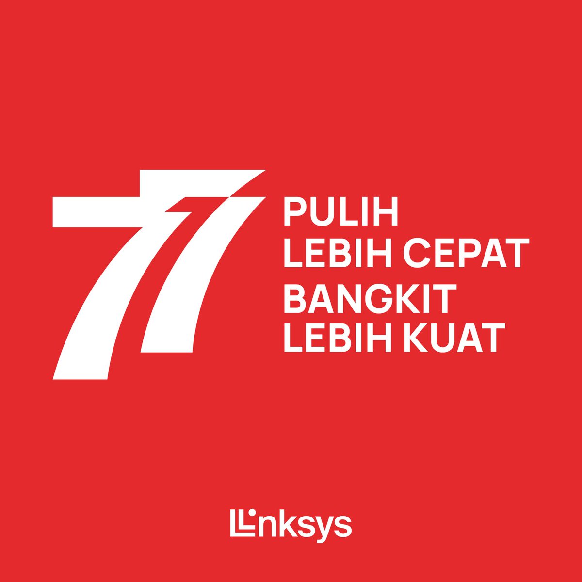 Dirgahayu Republik Indonesia ke-77 🇮🇩.

Pulih Lebih Cepat, Bangkit Lebih Kuat.

#Linksys #LinksysID #LinksysIndonesia #HUTRI77 #dirgahayuindonesia