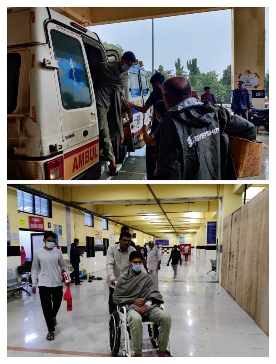 ડૉ.ધાર્મિક દેસાઈ જેઓ 170 કલાકથી વધુ સમયથી ભૂખ હડતાળ પર છે તેઓ આજે સવારે 11વાગ્યે GMERS જૂનાગઢ ખાતે હોસ્પિટલમાં દાખલ થયા છે.  હવે તે APT સારવાર અને તબીબી ટીમના નિરીક્ષણ અને દેખરેખ હેઠળ છે. હાલમાં તે સ્થિર છે. Our warm wishes is always with You Doctor #increase_vet_stipend <a href="/CMOGuj/">CMO Gujarat</a>