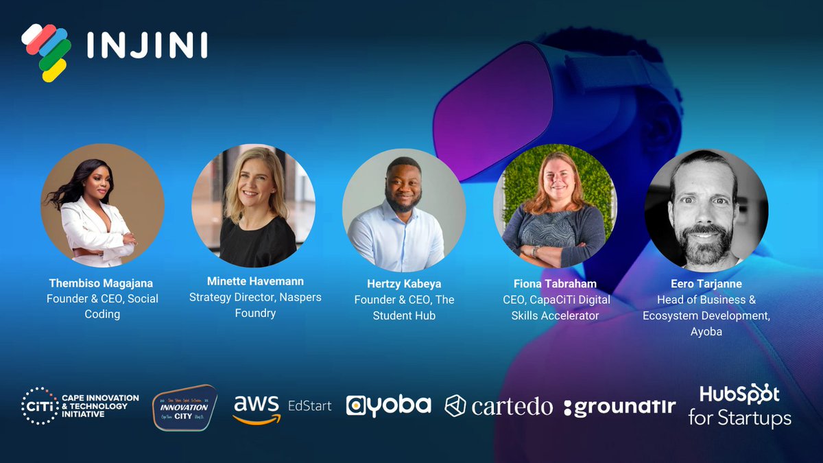 injiniedtech's tweet photo. Meet our judges for the #FutureofWork Venture Showcase, on Thursday, 18 August 2022. This panel brings expertise in innovation, entrepreneurial development, telecoms and VC funding!

Register: https://t.co/5cqkkBmn9E
#edtech #ventureshowcase #injini #digitalskills https://t.co/BAUWxYGZdy