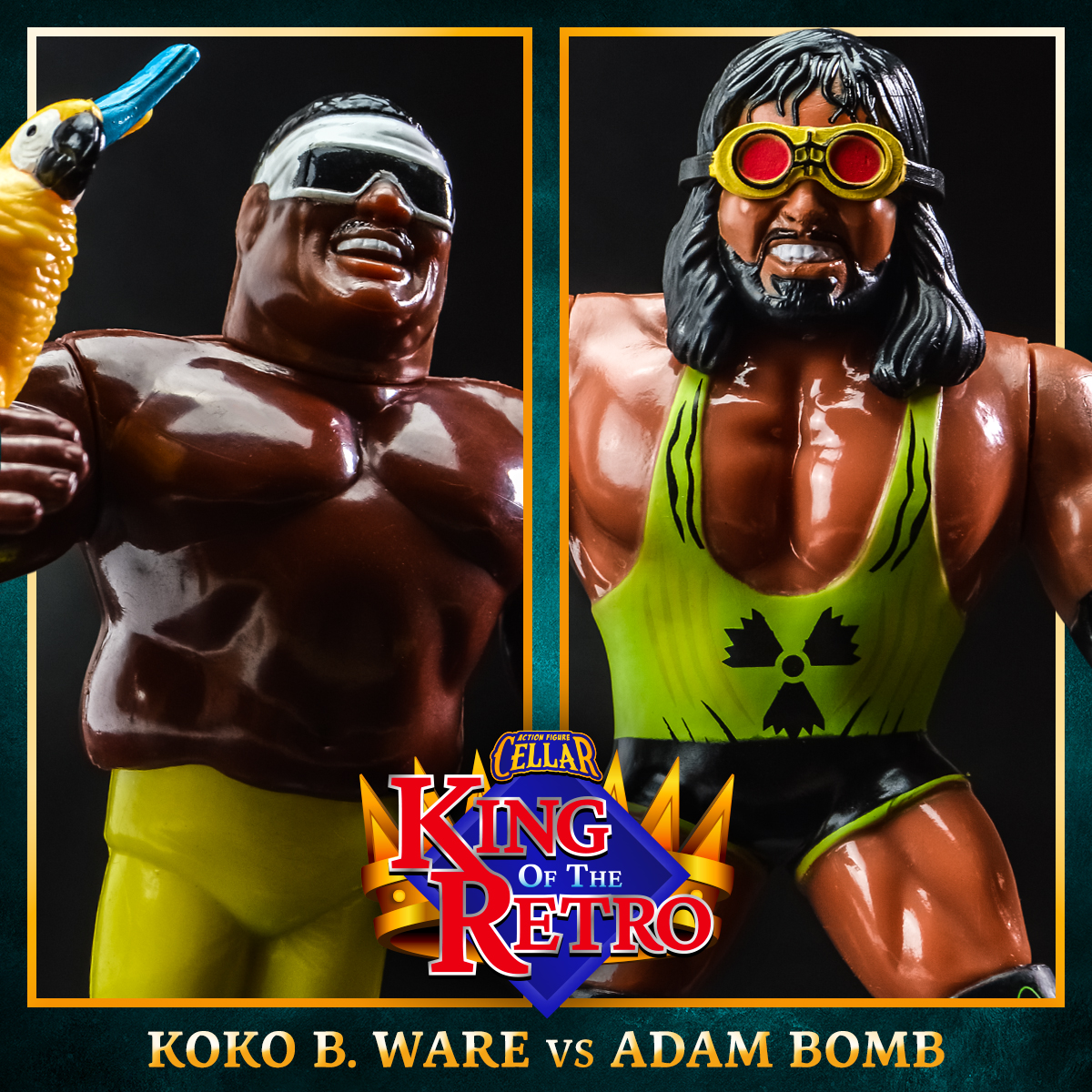 The second semi-final match of this year's #KingOfTheRetro Toynament is
#KokoBWare vs @RealBryanClark 
 
Please vote below with who you would like to progress to the final. Votes will be counted across all my social media accounts.

#hwo #wwfhasbro #chellatoys #adambomb
