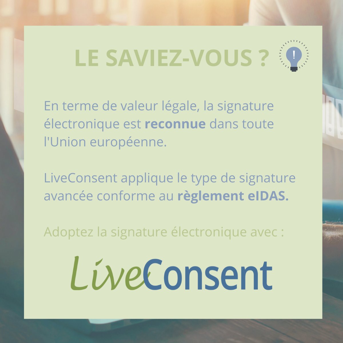 Une information importante à ne pas oublier. ✨

👉🏻 liveconsent.com/blog/valeur-le…

#liveconsent #reglement #eIDAS