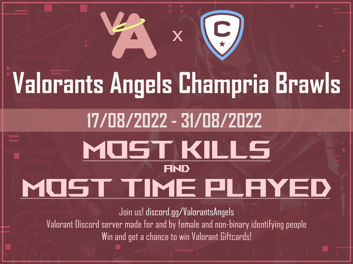 We have joined @Champria1 to make Server Brawls! Get a chance to win VP! ♥ New brawls fornightly! #valorant