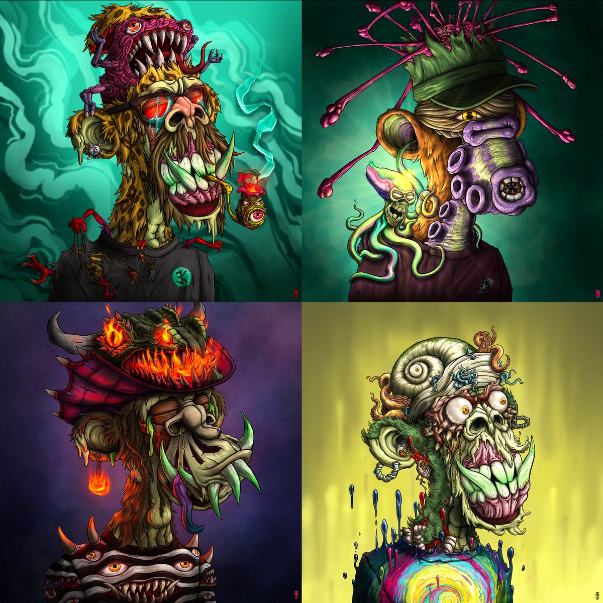jon_mctavish's tweet photo. Wow, look at all these #MAYC 

It’s crazy to think I’ve created over 16 Mutant derivatives this year through my project The Derivativiator. 

It’s been so fun and I can’t wait to do more. 

https://t.co/DxS3oK1mxK https://t.co/xqKFz0ABPE