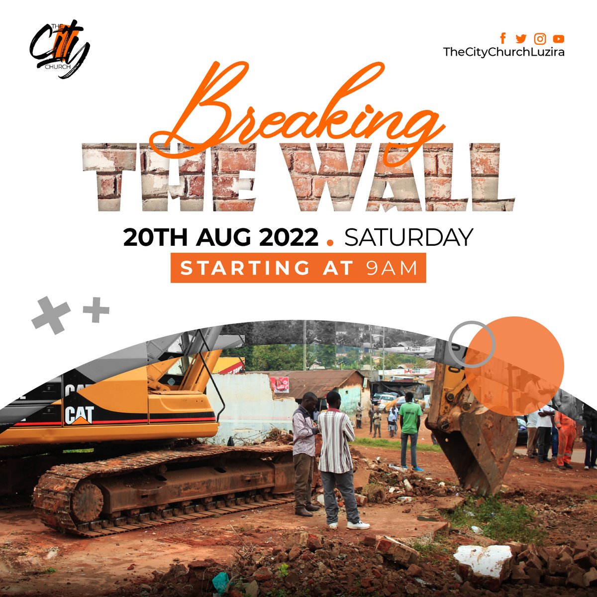 TheCityChurchL's tweet photo. We would like to invite you to our wall breaking this Saturday at The City Church Luzira.
#BreakingTheWall
#TheCityChurchLuzira
https://t.co/VAVBjUqLe5?
https://t.co/JdhEmzsz51 https://t.co/y9X3HDMlGW