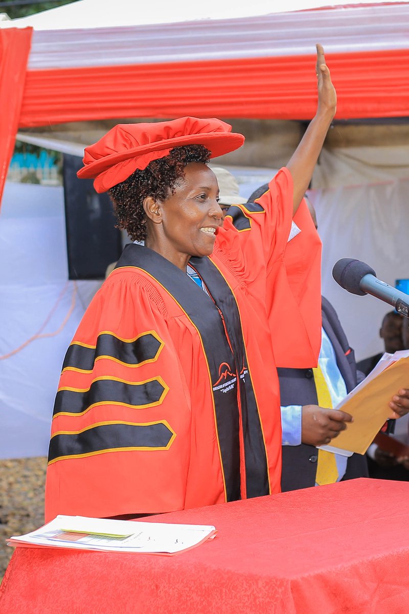 Dr. Mary Maurice Nalwoga-
Mukokoma _ "University Council Chairperson" taking Oath of office at Inauguration Ceremony
 #RIU #Rwenzori