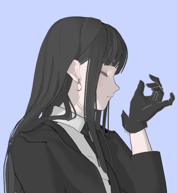 黒髪どストレート×スーツ 