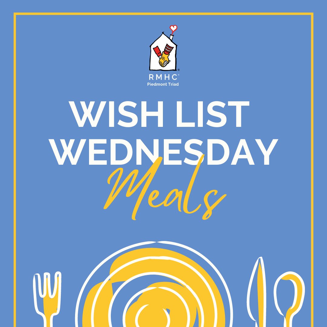 Happy #WishListWednesday! We need your help to make sure our meal calendar is full for our families!

Contact Caleb Gossett, CalebG@rmhcpt.org for information on how you can be a meal time hero!

#KeepingFamiliesClose #CommunityThatCares