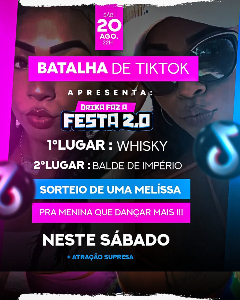 LEMBRANDO QUE NESTE SÁBADO VAMOS TE UMA GRANDE BATALHA DE TIKTOK QUERO WYE VCS NÃO FIQUEM DE FORA DESSA VAMOS TE UNS SORTEIO BROTA E CONVOCA BB 💣