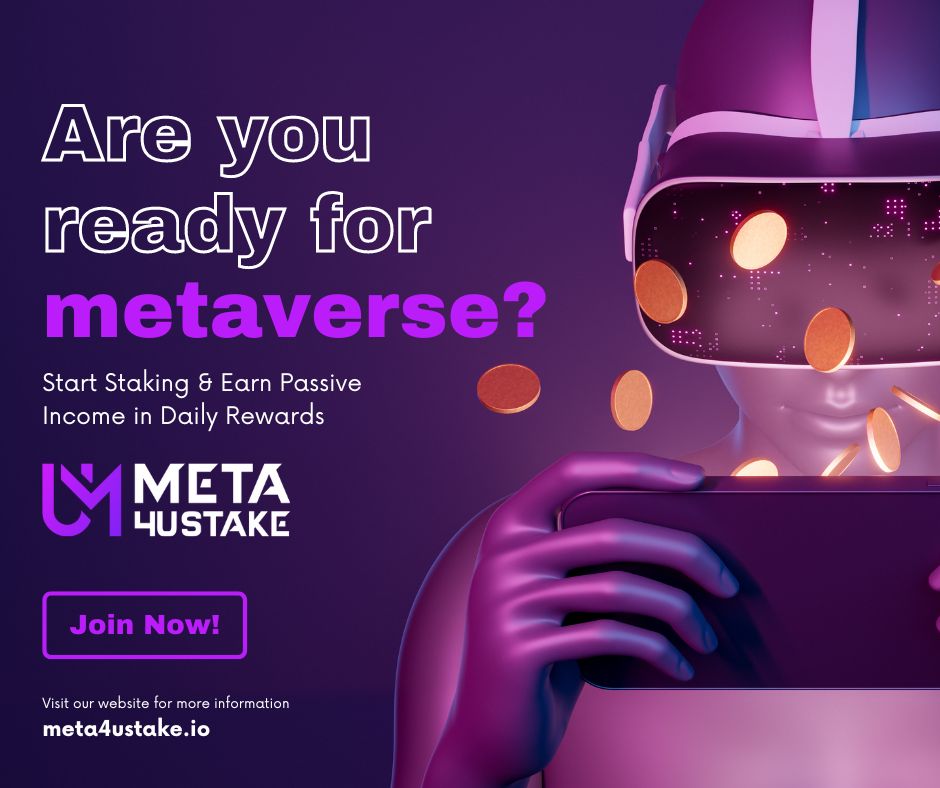 s_meta4u's tweet photo. Come and join the Virtual World
Are you Ready for #MetaVerse 
Earn Passive Income by Staking 
#M4U #meta4u #rewards #defi #crypto https://t.co/4zG0mPRg8k