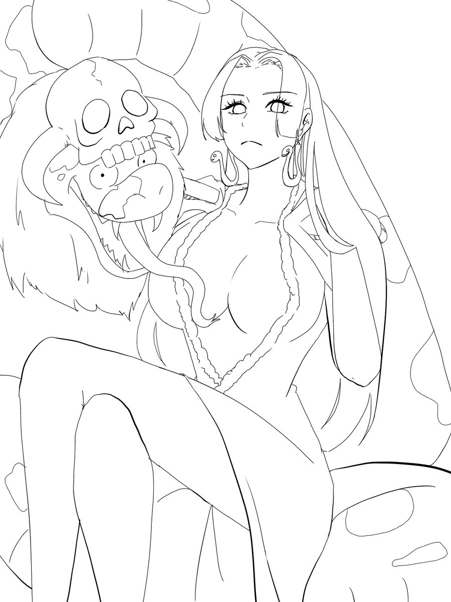 線画で力尽きそうってか飽きそう…