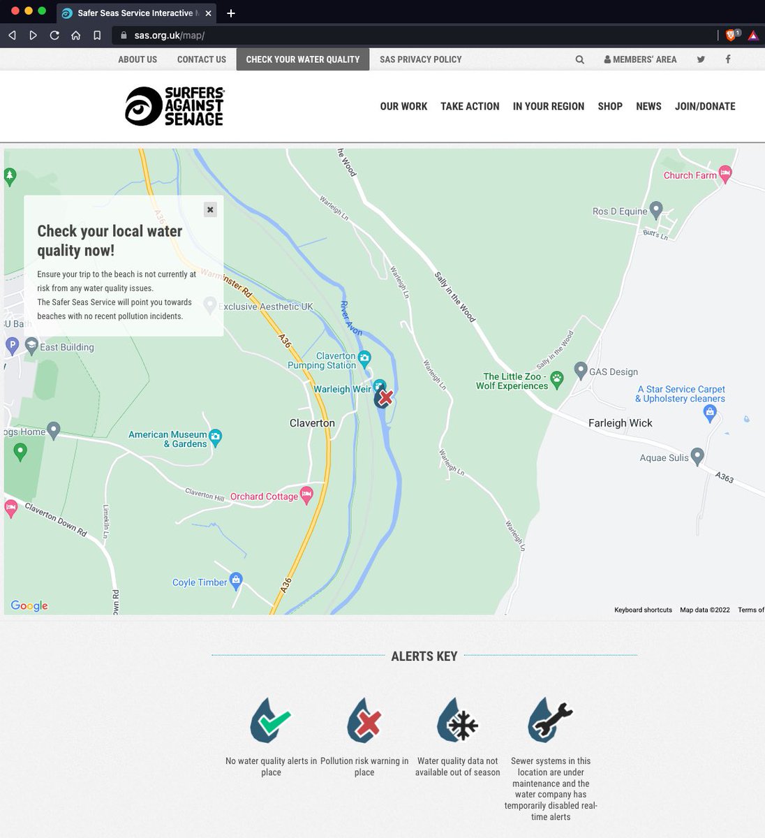 Both my boys have been ill from swimming in the River Avon, Bradford on Avon, the past couple of months 😢🤮  Looks like BOA is downstream on the sh!t map!🤔😡 sas.org.uk/map  <a href="/sascampaigns/">Surfers Against Sewage</a> <a href="/Feargal_Sharkey/">Feargal Sharkey</a> <a href="/michelledonelan/">Rt Hon Michelle Donelan</a> <a href="/wessexwater/">Wessex Water</a> <a href="/BoATownCouncil/">Bradford on Avon Town Council</a> <a href="/wiltscouncil/">Wiltshire Council #WiltshireTogether</a>