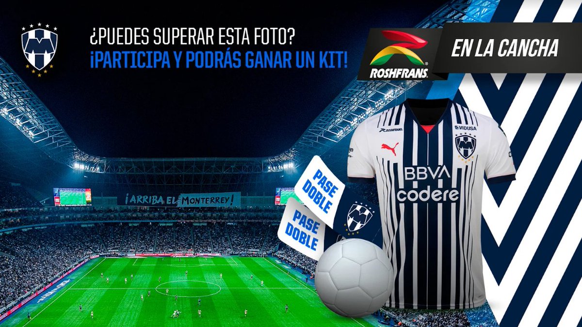 Rayados's tweet photo. 🎁| @RoshfransMx te lleva al #ClásicoRegio128 🤩 Gana 1️⃣ de 2️⃣ kits (2 🎟️ + 1 👕)

Solo👇🏼
1. Sigue a @RoshfransMx
2. Da RT🔄
3. Deja tu mejor 📸 del 'Gigante de Acero' con #RoshfransEnLaCancha y #ArribaElMonterrey 

Un jurado elegirá a los ganadores🙌🏼
TyC: https://t.co/hIG73C7teu https://t.co/hfGr0bq5Fh