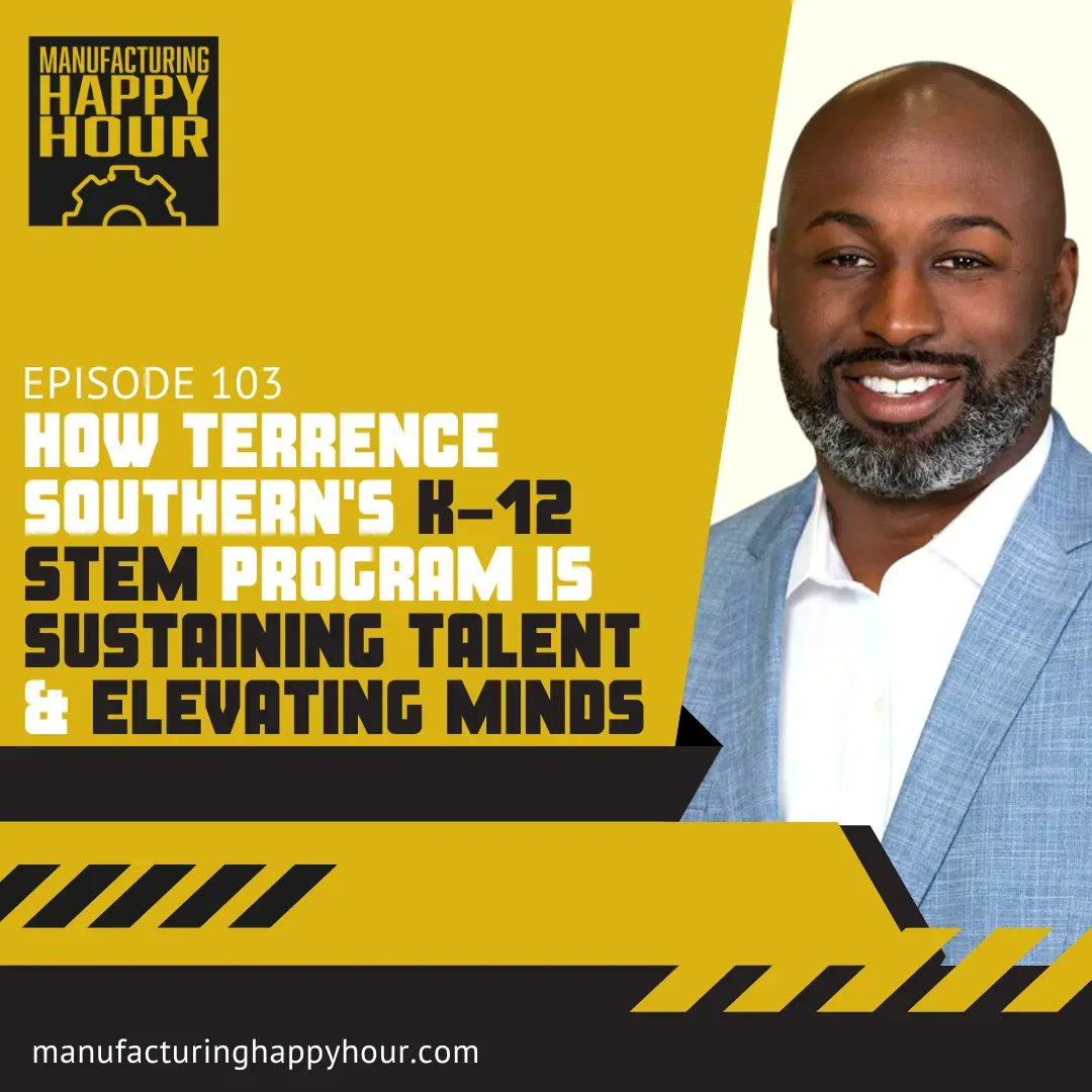 MfgHappyHour's tweet photo. 🎧:  https://t.co/UlrAqqcK1c

Terrence Southern (@RoboticsLife313) is out there doing some of the most important work in the #manufacturing industry right now: Getting the next generation excited about it. Hear the story on this week's episode. Link up top.

#automation #robotics https://t.co/OeTTtRRCWe