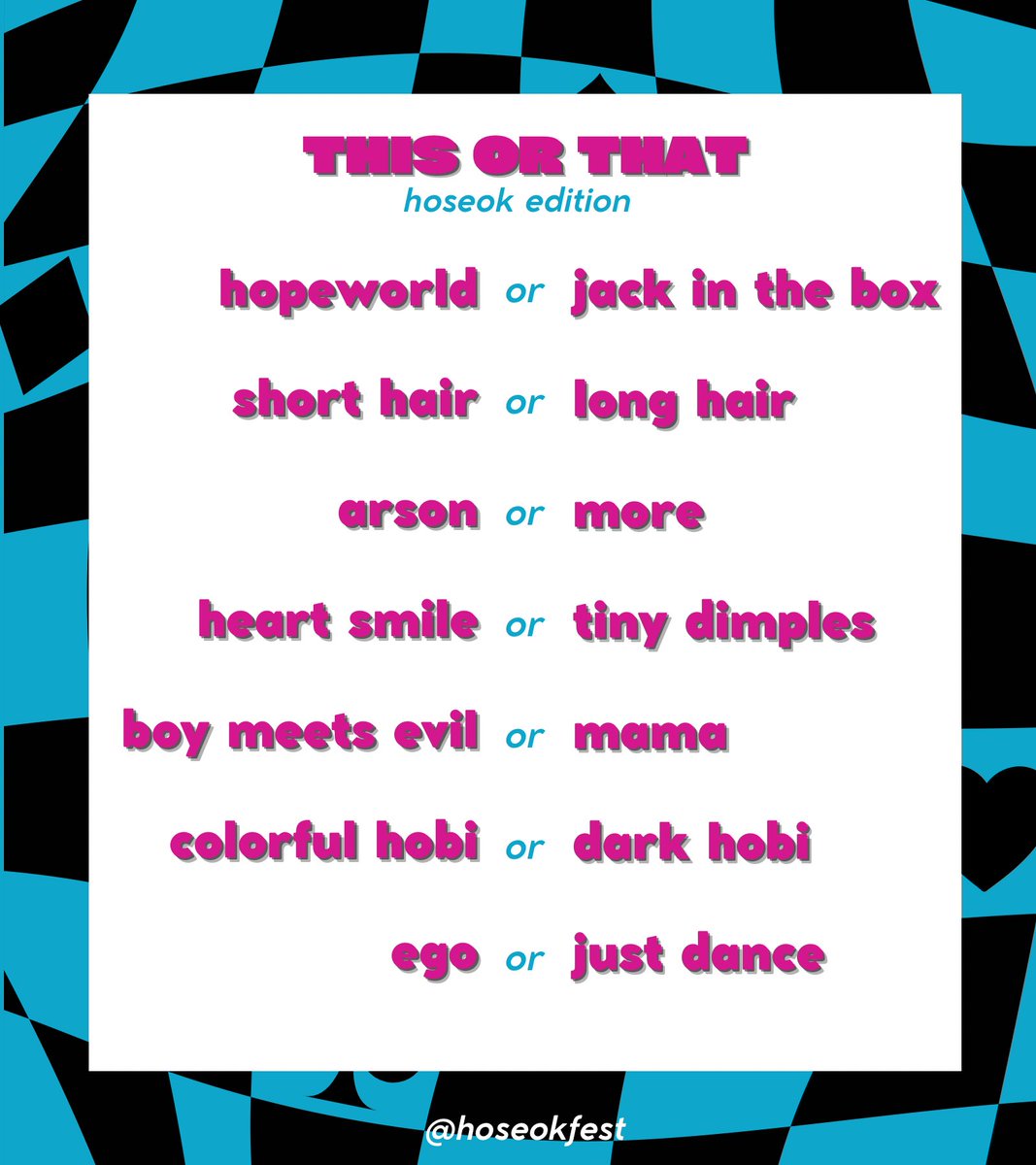 ♣️this or that♣️

hoseok edition!!

qrt with your choices~