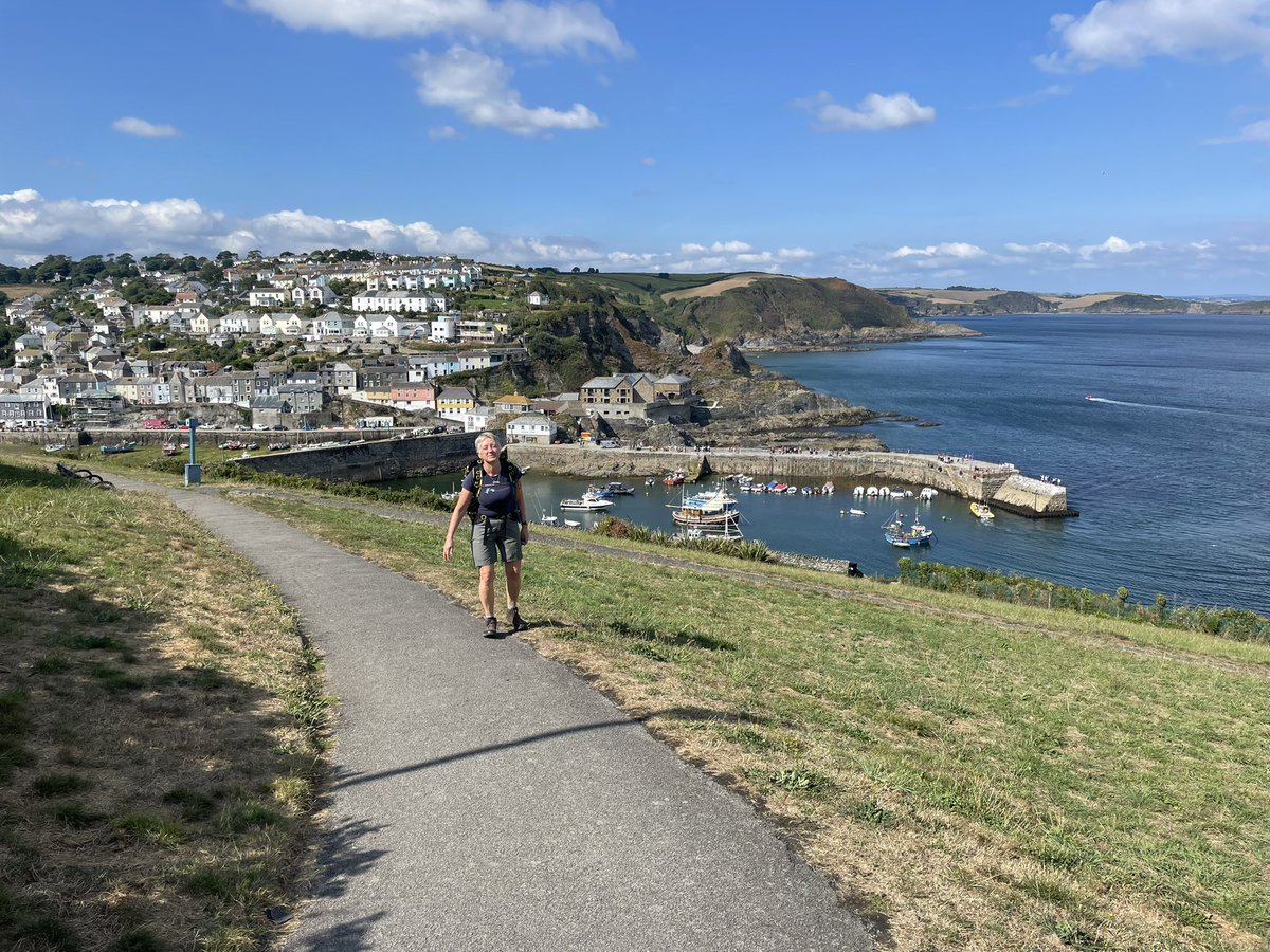 AnnDanielsGB's tweet photo. We made it to Mevagissy. My back held up but crikey my feet are sore. Weโre just about to stagger down for a cup of tea and cake before we find a quiet spot to camp for the night. #adventureswithafriend #swcoastalpath https://t.co/QVxbMCE34M