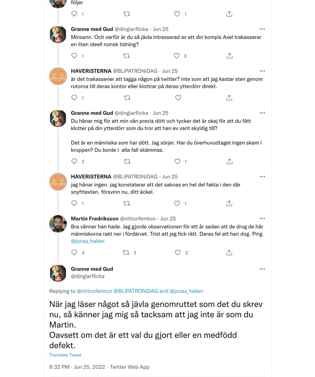 Vrakplundrare stalkad av Haveristerna tweet media