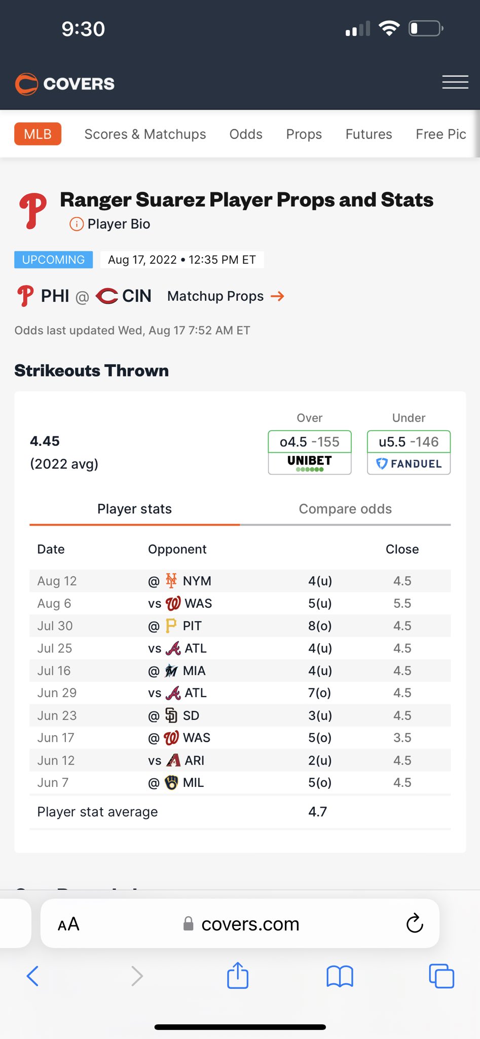 Adam Chernoff on Twitter "Like betting props? Our new prop tool on