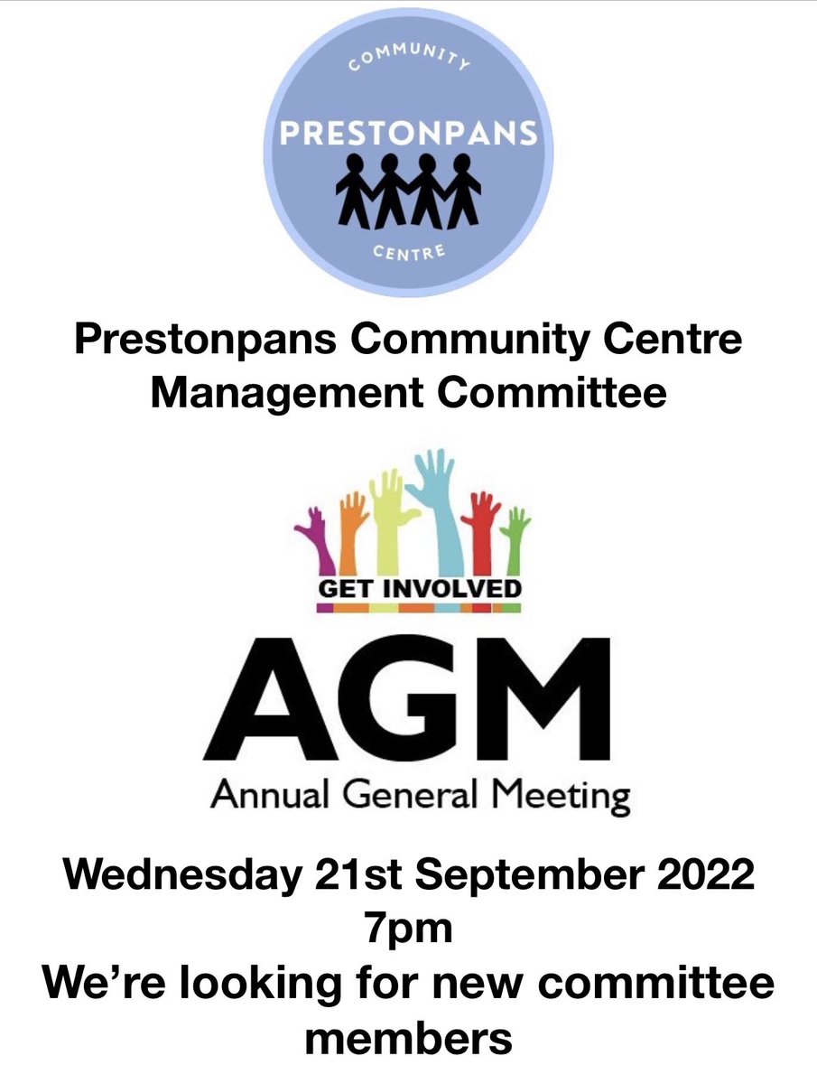 Pans_CC's tweet photo. Interested in joining our management committee or even just to hear more about the centre, then come along to our AGM Wednesday 21st September 7pm https://t.co/HFZFe4MkRQ
