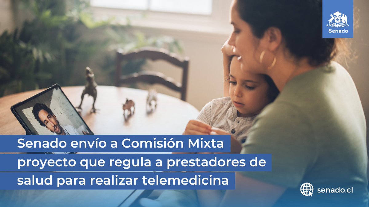 🌐Los integrantes de la Comisión de Salud integrarán dicha instancia que deberá abordar materias relacionadas con el presupuesto y el reglamento asociado, entre otras.
▶

senado.cl/telemedicina-p…