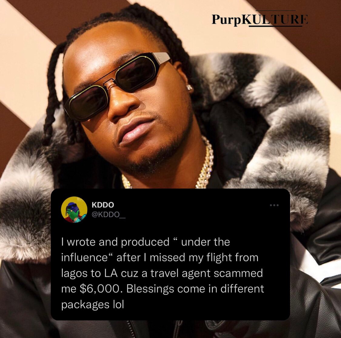 purpkulture's tweet photo. “Blessings come in different packages” - KDDO ‘22
.
.
#PurpKulture #trending #KDDO #music https://t.co/T3sXM7QLHJ