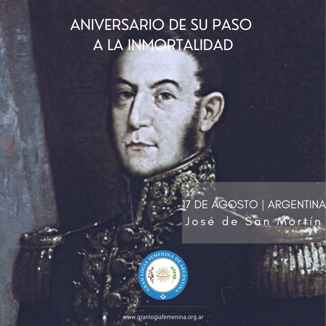 GlfaOficial's tweet photo. #JoseDeSanMartin #SanMartin #PadreDeLaPatria
#17Agosto #Historia
#Valores #GrandesIniciados
#GLFA 🇦🇷 #MasoneriaFemenina 🌿 #Masonería 📐 https://t.co/XsAolZTRA9