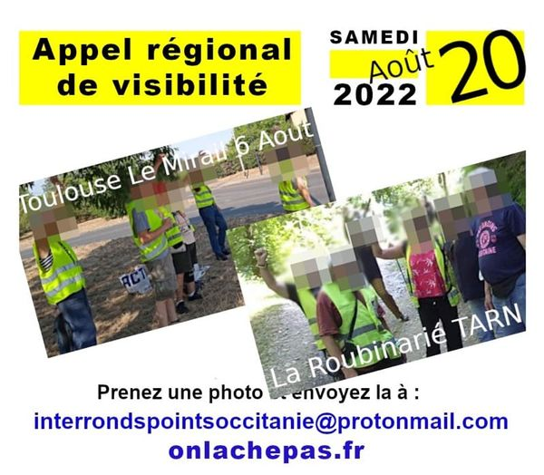 GJinterRdPtOcc's tweet photo. OPÉRATION VISIBILITÉ #GiletsJaunes INTER RONDS-POINTS OCCITANIE : https://t.co/s8NLSXxhd8
