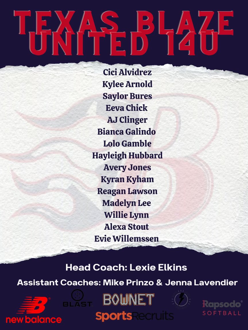 BlazeUnited16u_'s tweet photo. 🚨Blaze United 14U Roster🚨 #bblaze #bdeveloped #bcommitted https://t.co/DQ15Pqdzfs