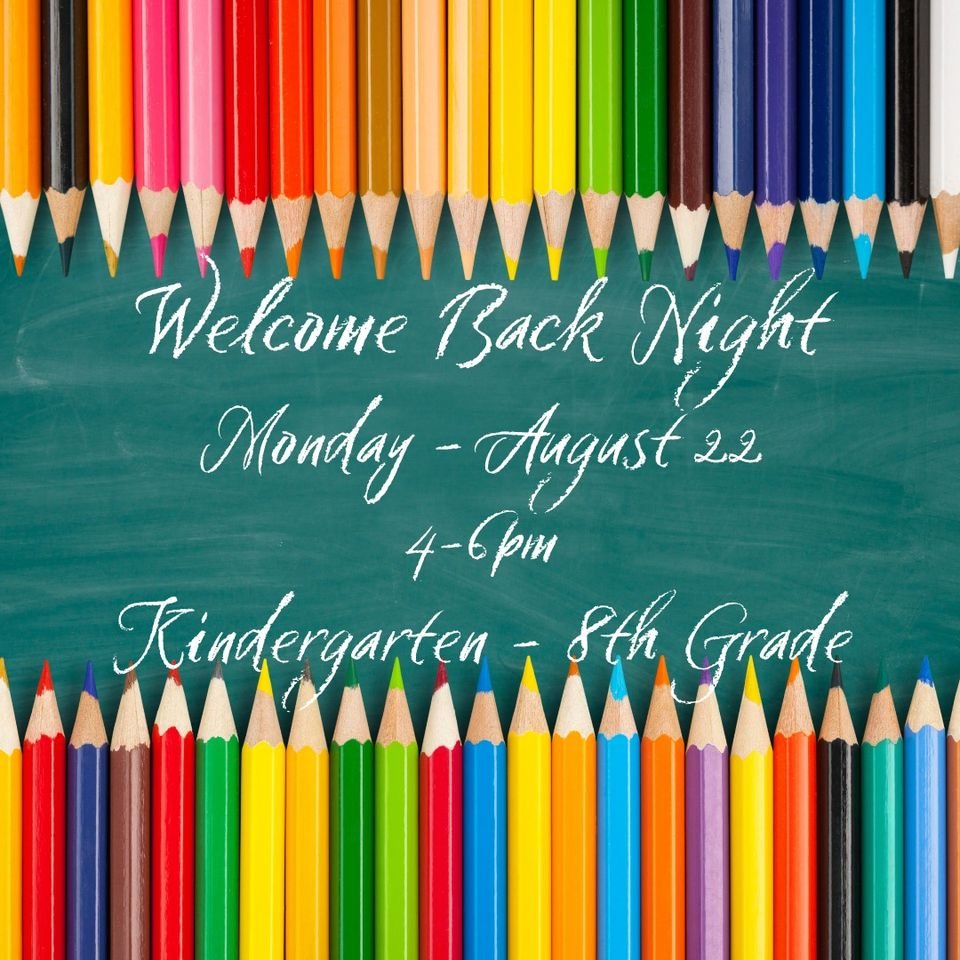 CrestonChamber's tweet photo. Welcome Back Night at St. Malachy School
Come meet your teacher and drop off your supplies! https://t.co/RC9euCrZDi