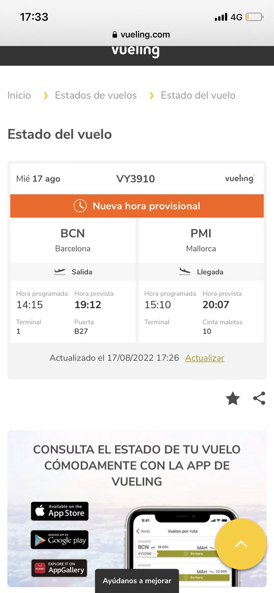 Contabiliza_es's tweet photo. @vueling Y por qué tanta poca información de persona a persona en la puerta B27 #aeropuerto de #Barcelona e información diferente en web y app, la gente está rabiosa 3h 26min desde que el@avión debería haber salido … #reclamación
@aena https://t.co/vtYoj5Cypg