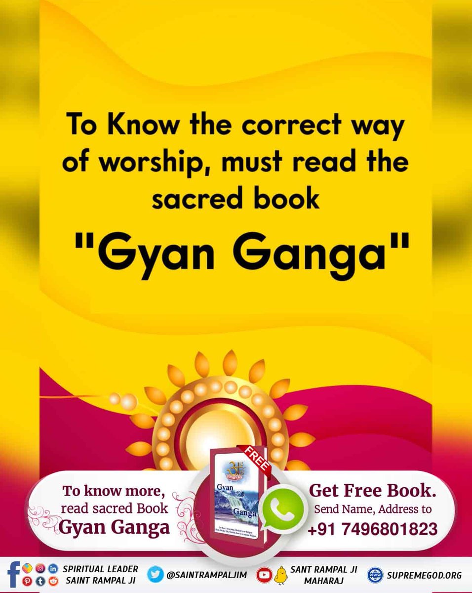 LalitKumar1020's tweet photo. To know the correct way of worship must read the sacred book
"Gyan Ganga"
To know more, GET FREE SACRED BOOK "GYAN GANGA"
Send Name, Address to
🆓 🤳 74 96 80 18 25
#ReleaseChandraShekharAazad
#ScienceOverSoapForPimples
#Christopher
#DaburHoney
#14YrsOfKingKohliEra https://t.co/dEs2tDR18m