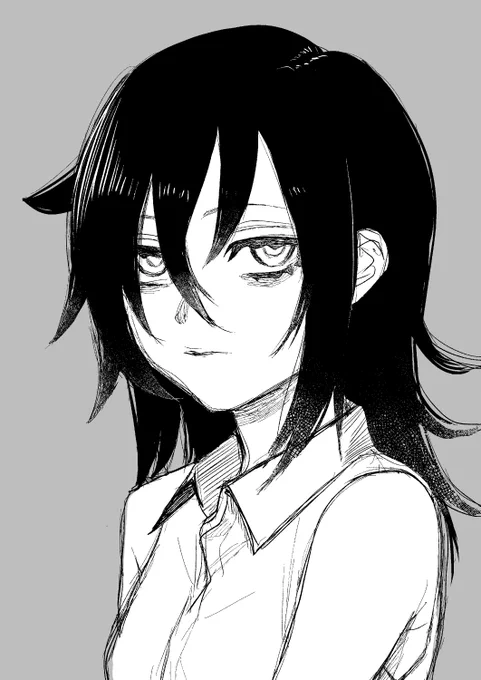 モノクロで顔がよく描けてるイラスト集
#わたモテ 