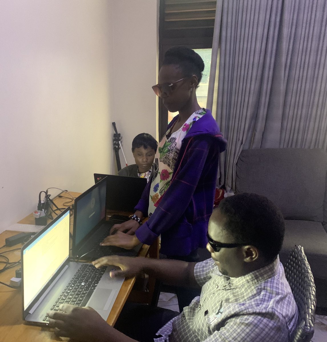 SeeingHandsRw's tweet photo. Setting up assistive #devices for visually impaired #community members @SeeingHandsRw #nudor #disability #DisabilityRights #DRF #ncpd #cognosinternational #minict #Giz #Vtc #mineduc https://t.co/u8YVdkOUFZ