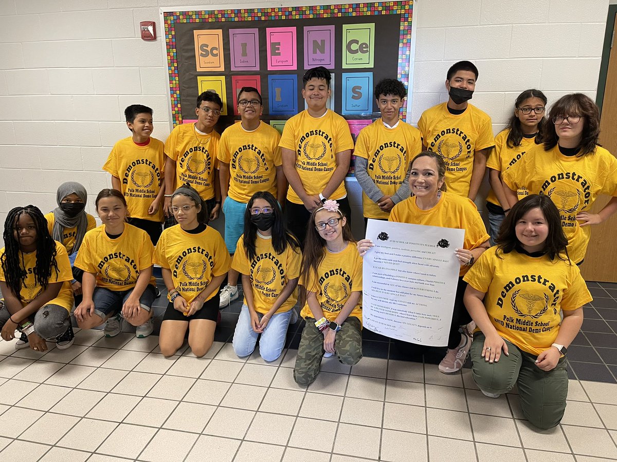 MissMarsh124's tweet photo. The Polk Panthers in my advisory are rockin the new shirts! #cfbproud @PolkMSPanthers #polkperserveres https://t.co/qi0mOnAYtd