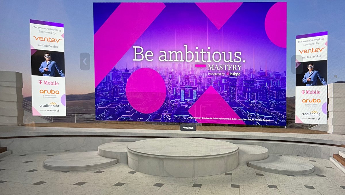 Ventev's tweet image. We&apos;re so excited to be a part of Insight&apos;s Mastery event. @InsightEnt #SolutionArchitects, be sure to stop by @Ventev for your headshot photo!

📷 from @OculusBusiness virtual demo
@jameslaurora23 @BillFrenkel @BobWahrenberger