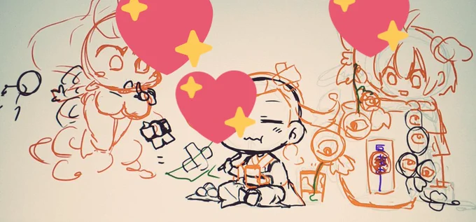 夏イベお疲れ様絵描きたいラフラフ 