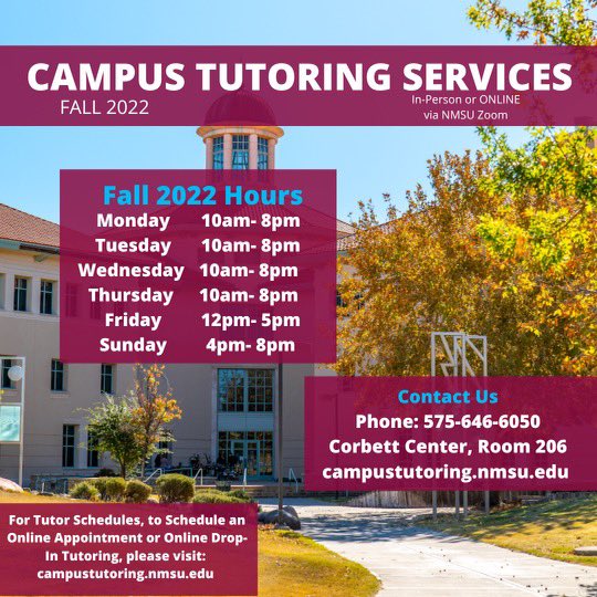 Fall 2022 Hours ⬇️⬇️⬇️