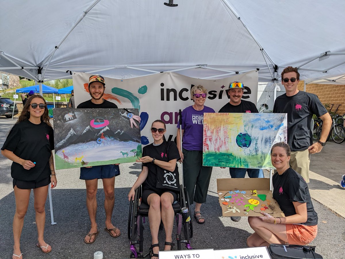 accessiblewebvt's tweet photo. The team had so much fun supporting @inclusiveartsvt at their inaugural POP Paint-a-thon. We had so much fun making ~magic~ and raising money &amp; support for such an awesome local organization #inclusivearts https://t.co/hMw02BQGqS