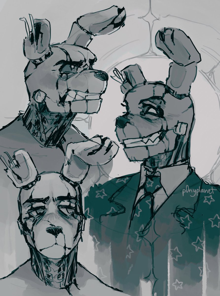 p0nyplanet's tweet photo. 3 phases #springtrap #fnaf #fnaffanart https://t.co/WEg2XWezYL