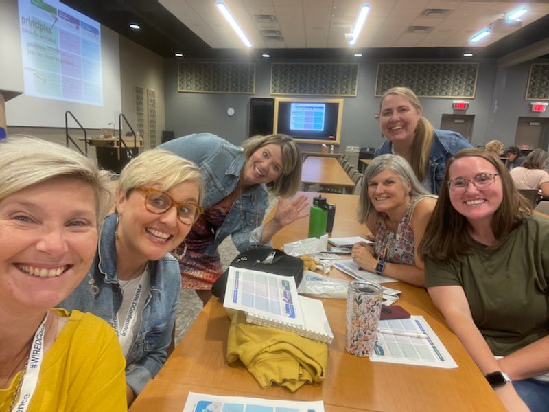 WIREDConference's tweet photo. #WausauSchools educators are actively engaged and channeling their inner fanny pack as they think about ways to increase the #UDL  mindset and lesson in their buildings with Dr. Paula Kluth! #CoTeach #WIREDConference https://t.co/5MVkKm9YbU