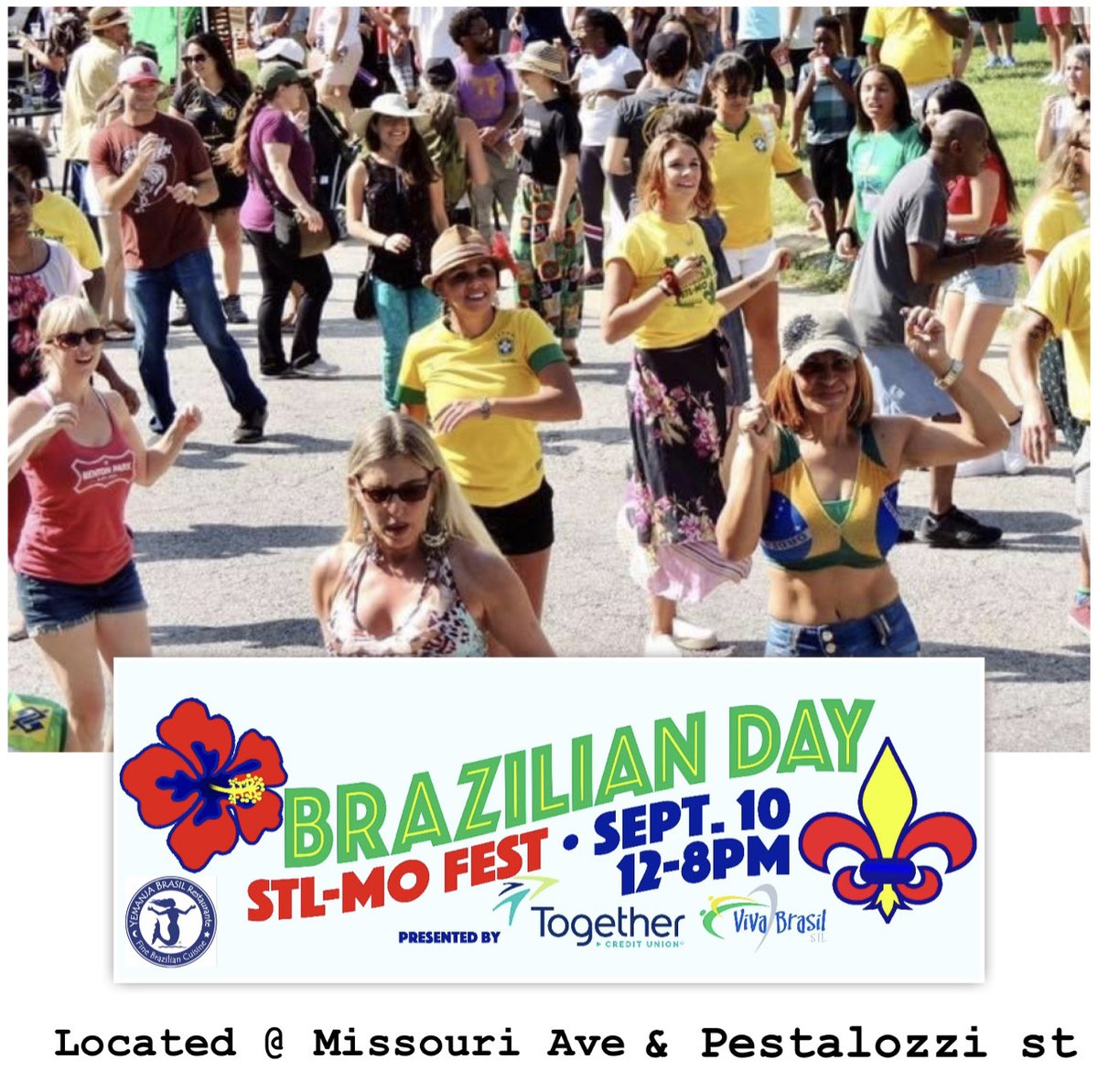 HCCMetroSTL's tweet photo. Join the 2022 Brazilian Day Festival! This event will take place on Sept 10th from noon-8pm!
#brazil #brazilian #brazilianday #festival #brazilianfestival #music #dance #food #event #brazilianevent #event #HCC #HCCSTL #latinos #saintlouis #stlouismo #stl #stlouis https://t.co/l6l3gRJ9Pa
