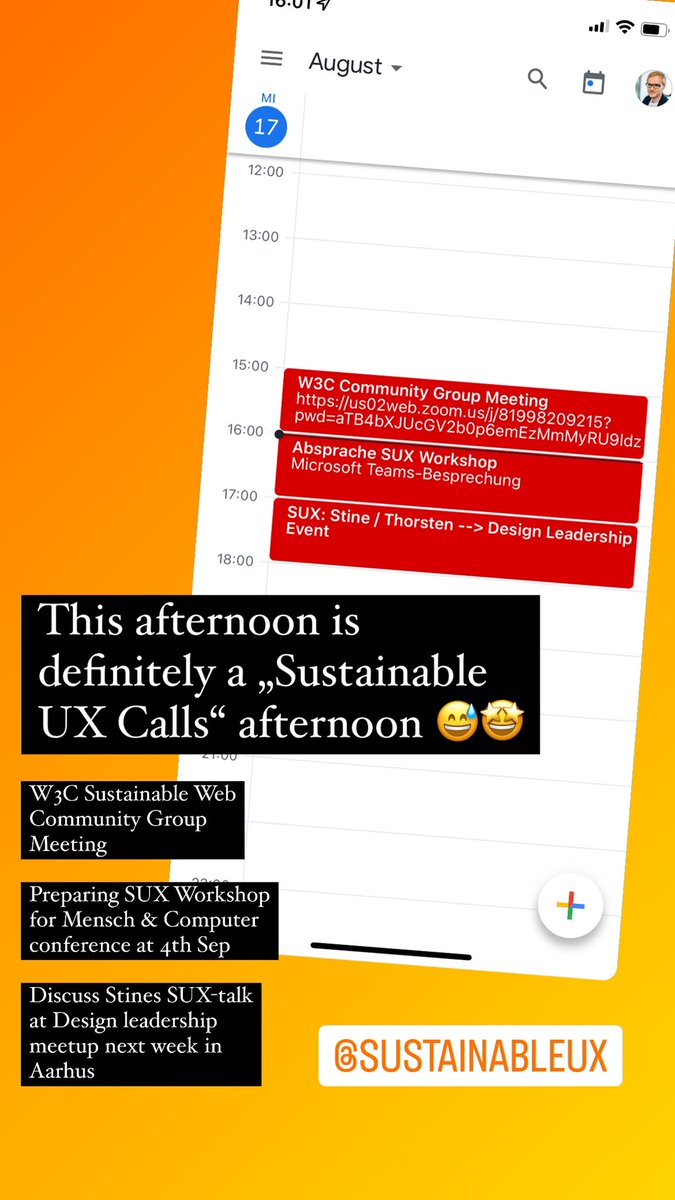 Thorsten Jonas (@dolbydigger) on Twitter photo Today is definitely a „SUX - Sustainable UX Playbook“-calls afternoon. 😅🤩🌍 <a href="/SustainByUX/">SUX - Sustainable UX Network</a> Today is definitely a „SUX - Sustainable UX Playbook“-calls afternoon. 😅🤩🌍 <a href="/SustainByUX/">SUX - Sustainable UX Network</a>