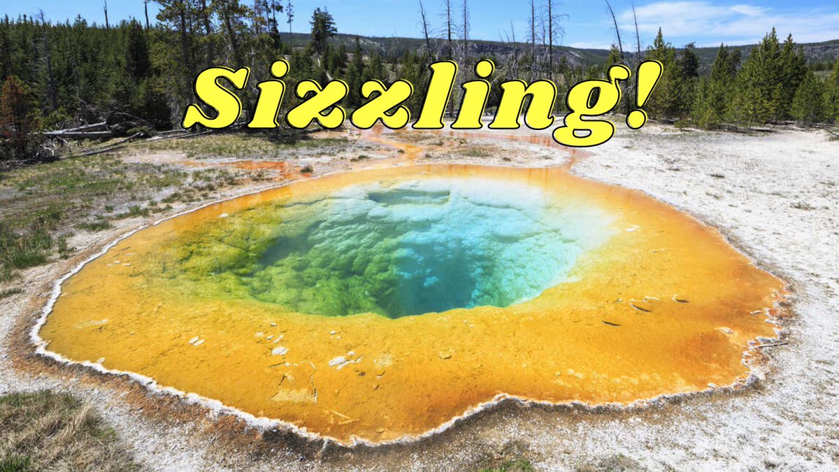 dayofgeog's tweet photo. This pool may look cool but swimming in it is deadly! Yellowstone's Morning Glory pool is usually 70.7°C. The colour gradient is from the temperature difference. It is hotter at the centre and cooler towards the edges. 

#geography #education #students #worldgeography #Wyoming https://t.co/xxTZFKjVSC